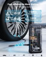 AVAPOW 5000A Car Battery Jump Starter with Air Compressor, 12V Portable Battery Booster, 150PSI Cordleess Tire Inflator with Auto-Shutoff, Emergency Multi-Funct - Image 5