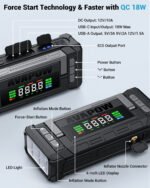 AVAPOW 5000A Car Battery Jump Starter with Air Compressor, 12V Portable Battery Booster, 150PSI Cordleess Tire Inflator with Auto-Shutoff, Emergency Multi-Funct - Image 7