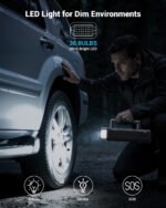 AVAPOW 5000A Car Battery Jump Starter with Air Compressor, 12V Portable Battery Booster, 150PSI Cordleess Tire Inflator with Auto-Shutoff, Emergency Multi-Funct - Image 8