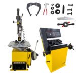 HPDAVV Tire Changer and Wheel Balancer Combo - 110V Garage Tire Machine Set with S100 Wheel Balancer (±1g Accuracy, 7s Cycle) and 1.5HP Tire Changer for 11''–24