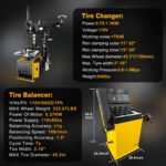 HPDAVV Tire Changer and Wheel Balancer Combo - 110V Garage Tire Machine Set with S100 Wheel Balancer (±1g Accuracy, 7s Cycle) and 1.5HP Tire Changer for 11''–24 - Image 2