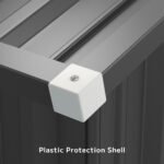 Asofer Outdoor Storage Shed 6 x 4 FT, Lockable Doors Galvanized Metal Garden Shed for Backyard, Garden, Patio - Image 3