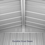 Asofer Outdoor Storage Shed 6 x 4 FT, Lockable Doors Galvanized Metal Garden Shed for Backyard, Garden, Patio - Image 7