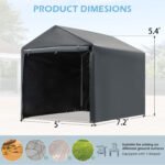 Erommy 5x7 FT Storage Sheds , Portable Sheds and Outdoor Storage with Rolled up Zipper Door for Motorcycles,Bikes and Garden Tools - Image 2