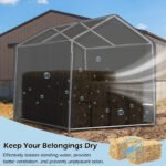 Erommy 5x7 FT Storage Sheds , Portable Sheds and Outdoor Storage with Rolled up Zipper Door for Motorcycles,Bikes and Garden Tools - Image 3