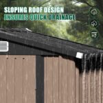 Clouddwell 6 ft. x 4 ft. Outdoor Storage Shed, Metal Garden Shed with Lockable Doors & Sloped Roof for Backyard, Patio, Poolside - Image 7