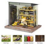 Asofer 6' x 4' FT Outdoor Storage Shed Metal Shed, with Sloping Roof and 2 Lockable Door, Dark Gray - Image 6