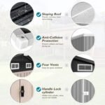 Sunmthink 6.4' x 4' Outdoor Storage Shed with Roof & Lockable Door, Metal Tool Shed for Backyard, Garden - Image 3