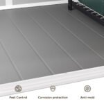 Asofer Outdoor Storage Shed with Floor, 6' x 4' Resin Storage Shed, Plastic Garden Shed, All-Weather Colorfast, Gray - Image 7