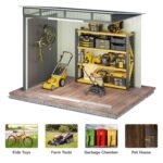 Asofer 8 x 6 FT Outdoor Storage Shed Clearance with Sliding Doors, Metal Garden Tool Shed for Yard, Patio, Gray - Image 5