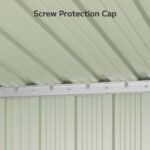 Asofer 8 x 6 FT Outdoor Storage Shed Clearance with Sliding Doors, Metal Garden Tool Shed for Yard, Patio, Gray - Image 7