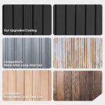 BaPiPro 6 x 4ft Metal Outdoor Storage Shed, Tool Shed with Lockable Door & Sloped Roof for Backyard & Patio, Brown - Image 3