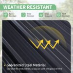 Bapipro 6' x 4' FT Outdoor Storage Shed, Outside Metal Tool Shed with Lockable Door for Tool, Garden, Bike, Brown - Image 4