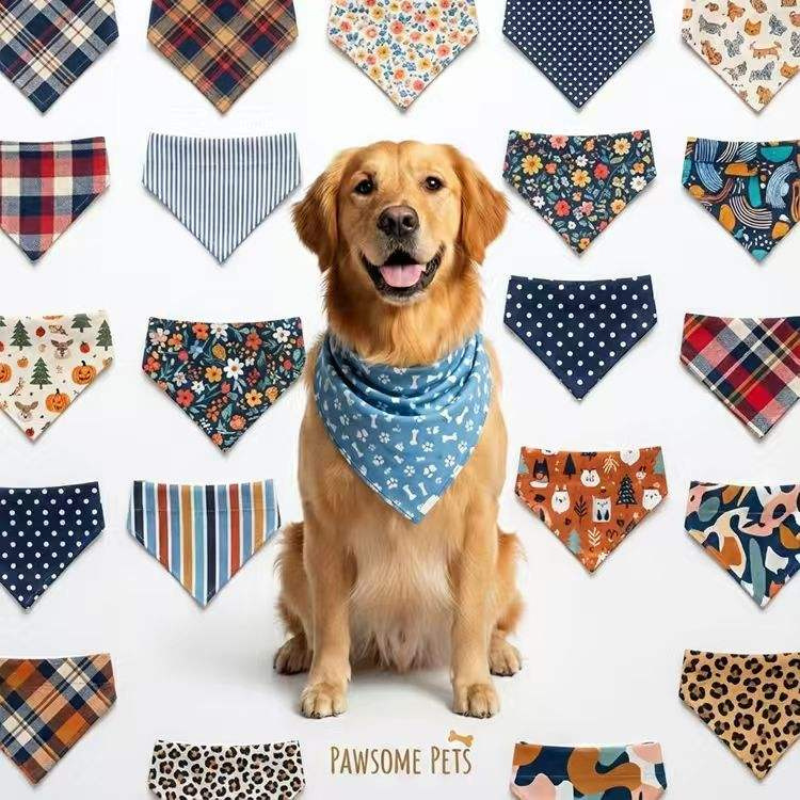 Microfiber Polyester Pet Bandana Scarf for Dogs - Image 2