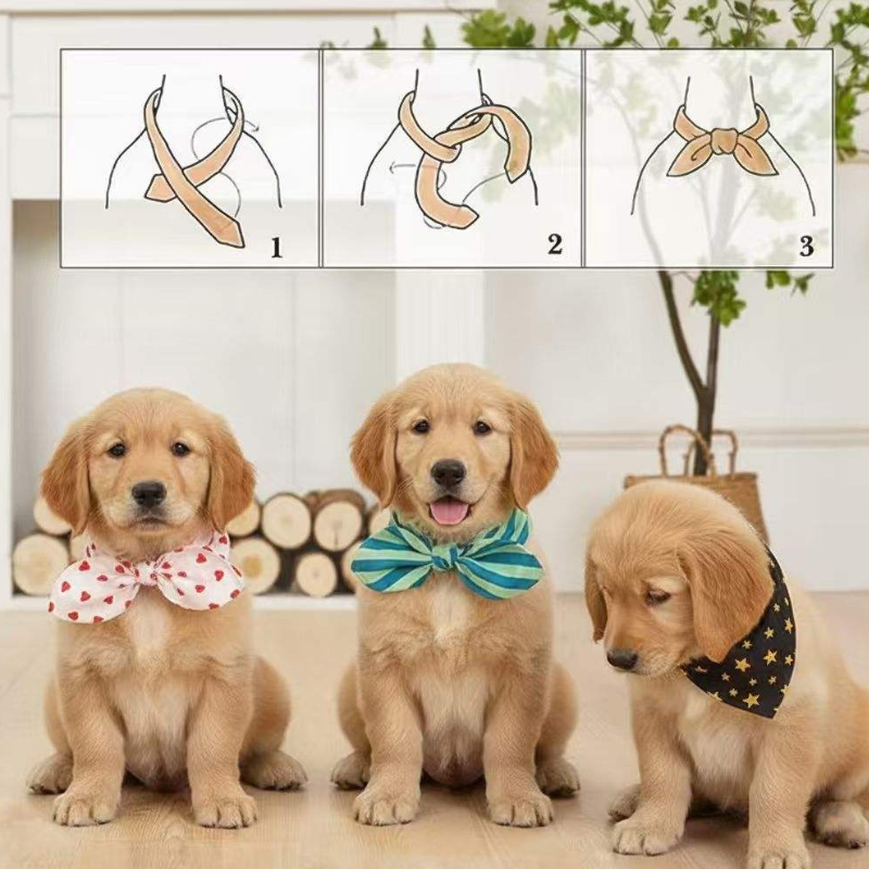 Microfiber Polyester Pet Bandana Scarf for Dogs - Image 4
