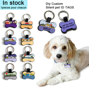 Metal Pet ID Name Tag for Dogs and Cats