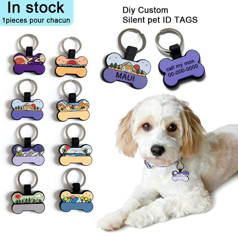 Metal Pet ID Name Tag for Dogs and Cats