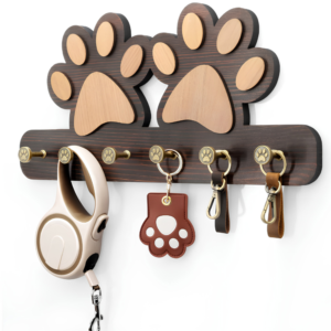 Wooden Wall-Mounted Pet Leash Storage Hook